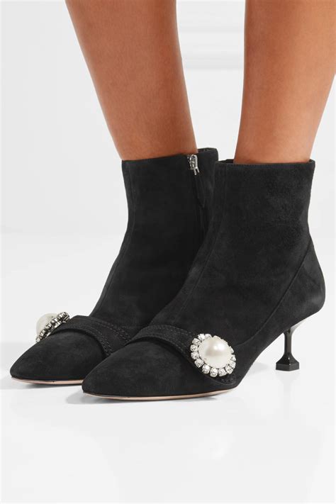 miu miu crystal heel bootie|Women's Miu Miu Ankle Boots & Booties .